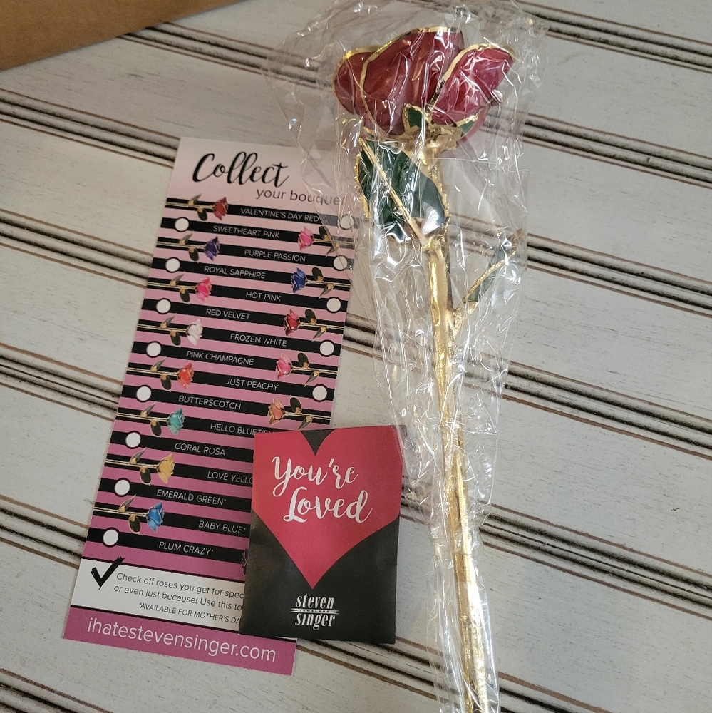 24k Gold Dipped Rose Valentines Day